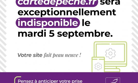 ⚠️ Site cartedepeche.fr en maintenance ?